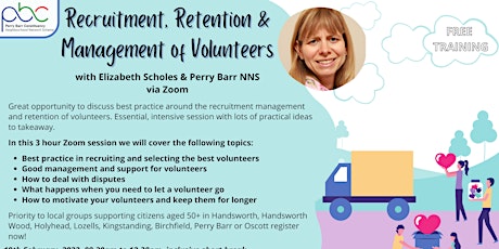 Recruitment, Retention & Management of Volunteers tickets