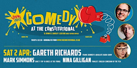 Comedy at The Constitutional - Sat 2 April tickets