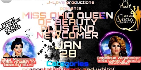 Miss Ohio Queen of Beauty Plus & Newcomer Jan. 28th at 8pm tickets