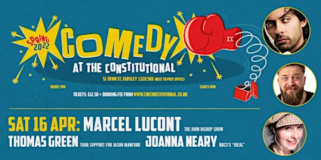 Comedy at The Constitutional - Sat 16 April tickets