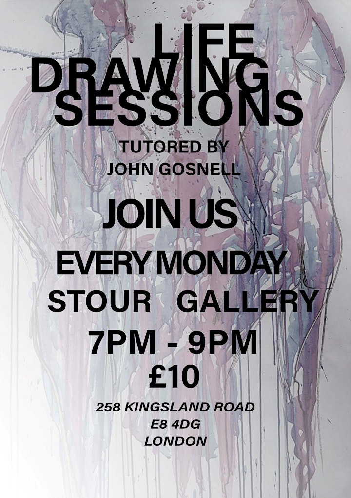 Life Drawing Sessions tutored by John Gosnell every Monday image