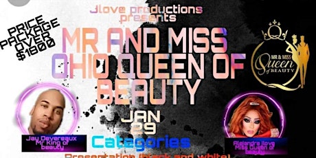 Mr. & Miss Ohio Queen of Beauty Jan. 29th at 8pm tickets