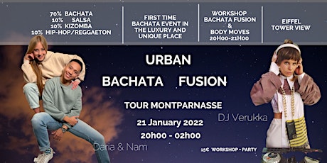 Urban Bachata Fusion Party is coming back! Workshop & Party! billets