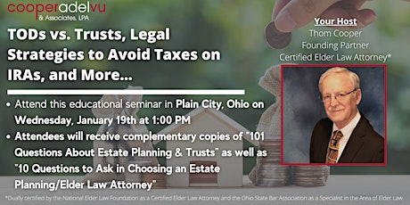 Transfer on Death vs. Trusts Seminar with Attorney Thom Cooper tickets