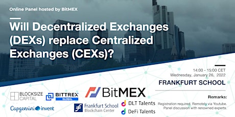 Will Decentralized Exchanges (DEXs) replace Centralized Exchanges (CEXs) tickets