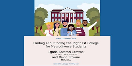 Finding and Funding the Right-Fit College for Neurodiverse  Students tickets