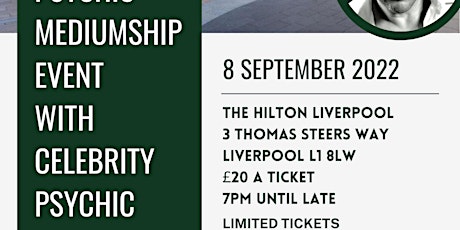 Psychic mediumship with Marcus Starr at the Hilton Liverpool City Centre tickets