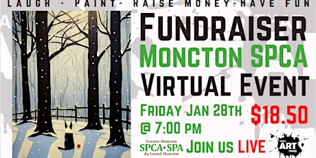 Virtual Paint Night Fundraiser - The one for the Greater Moncton SPCA (+18) tickets