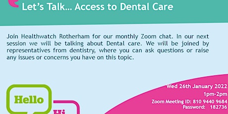 Let's Talk...Access to Dental Care