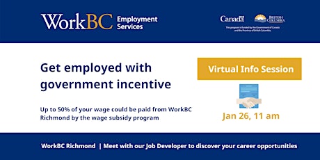 Jan 26_Get hired with Government Incentive_WorkBC Richmond tickets