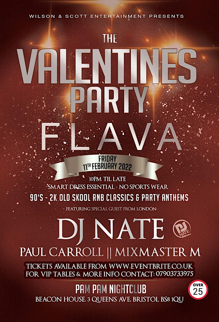 FLAVA - THE VALENTINES PARTY WITH DJ NATE image