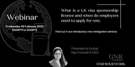GNR Solicitors - Introduction to Business Immigration  for employers tickets