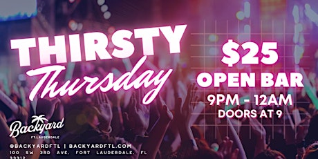 Thirsty Thursdays at the Backyard tickets