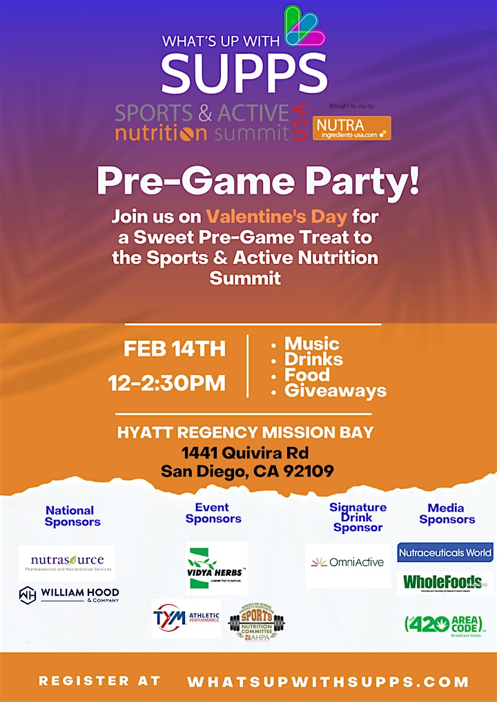 
		Sports & Active Nutrition Summit Pre-Game Party image
