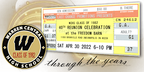 WCHS Class of 1982 40th Reunion Celebration tickets
