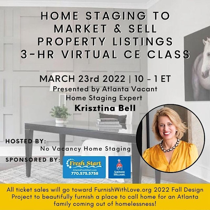 
		3HR  CE Class - Home Staging to Market & Sell Property Listings image
