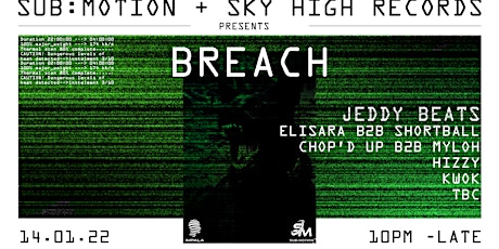 Sub:Motion Presents: BREACH Ft. Sky High Recordings primary image