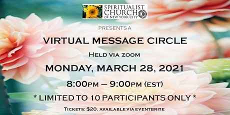 SCNYC Virtual Message Circle with Revs Deborah Shield & Ana Lisa Schwartz tickets