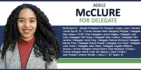 Meet Adele McClure, House of Delegates District 2 Candidate - Virtual Event
