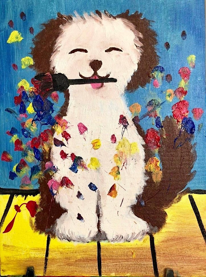 ONLINE Paint Along -- Painter Dog image