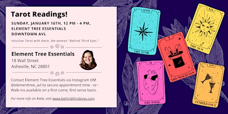 Tarot with Katie at Element Tree in Downtown AVL tickets