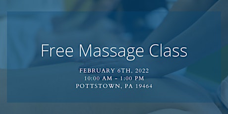 Free Massage Class - Introduction to Massage Therapy tickets