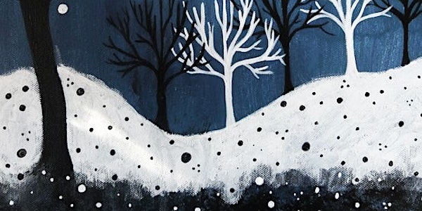 Online - Sunday - Winter Landscape, Painting Class,  All Ages are Welcome