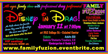 BG Family FuZion presents "Disney in Drag!" tickets