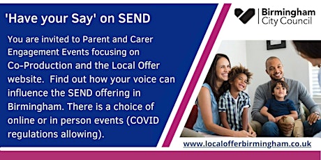 SEND Parent Carer Engagement Event - Carrs Lane,15th February 2022 tickets