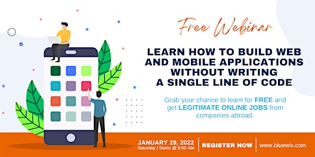 LEARN HOW TO BUILD WEB AND MOBILE APPLICATIONS WITHOUT CODES tickets