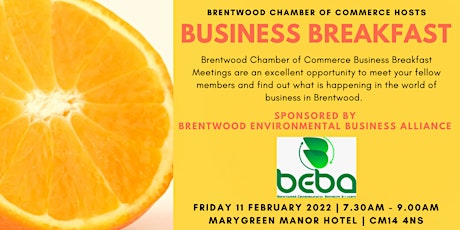 February 2022 Brentwood Chamber of Commerce Business Breakfast tickets
