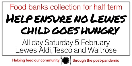 Lewes Food banks collection for half term primary image