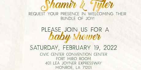 Shamir and Tyler’s Baby Shower tickets