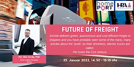 Einride: Intelligent Mobility - the future of freight (Dr. Per Olof Arnäs) Tickets