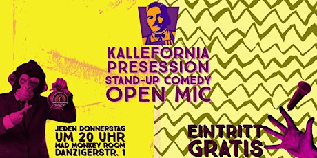 ⭐Stand-up Comedy Show (gratis) ⭐"Kallefornia Presession" ⭐Comedy Club ⭐2G+ Tickets