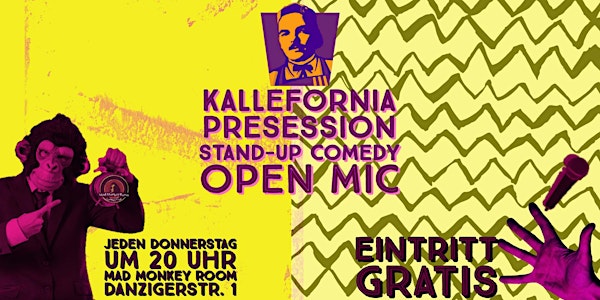 ⭐Stand-up Comedy Show (gratis) ⭐"Kallefornia Presession" ⭐Comedy Club ⭐2G+