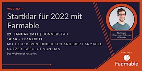 Startklar für 2022 mit Farmable Tickets
