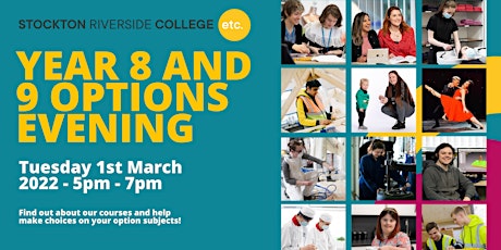 Year 8 and 9 options evening at Stockton Riverside College tickets