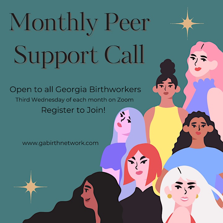Georgia Birth Network's Monthly Peer Support Call 7-8:30PM image