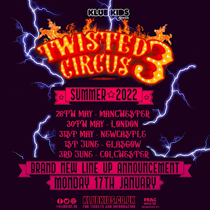 
		KLUB KIDS GLASGOW presents TWISTED CIRCUS 3 (ages 14+) image
