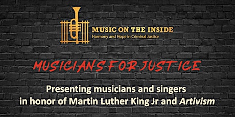 Musicians for Justice Free Zoom Concert on Sunday, January 16th at 6PM ET