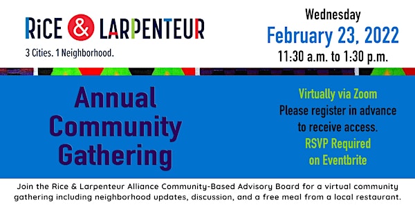 Rice & Larpenteur Alliance Annual  Community Gathering (Virtual)
