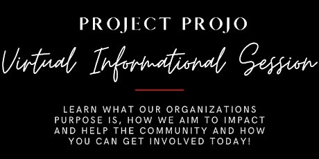 Project Projo Virtual Informational Session tickets