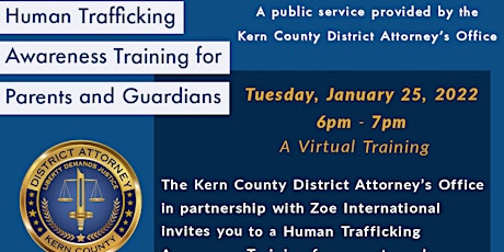 Human Trafficking Awareness Training for Parents and Guardians tickets