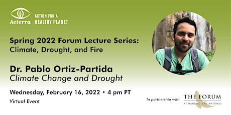 Lecture: Climate Change and Drought feat. Dr. Pablo Ortiz Partida tickets