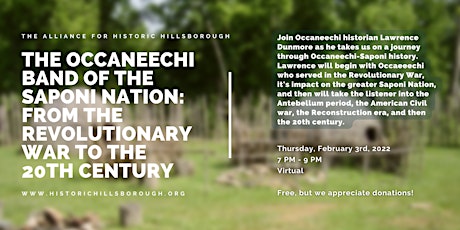 The Occaneechi in Orange County: the 19th and 20th Centuries tickets