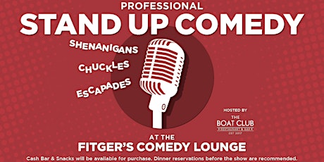 Stand Up Comedy @ Fitgers 8pm. tickets