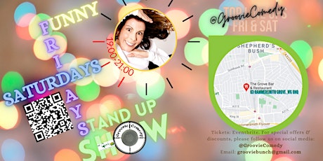 Groovie Comedy at The Grove, 83 Hammersmith Grove, London W6 0NQ tickets