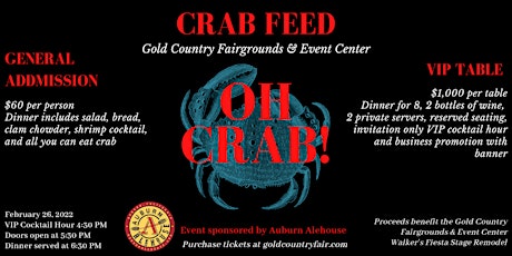 2022 Gold Country Fair Crab Feed tickets