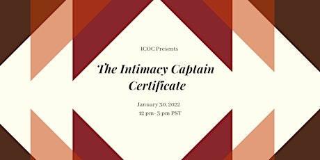 Intimacy Captain Certificate Training tickets